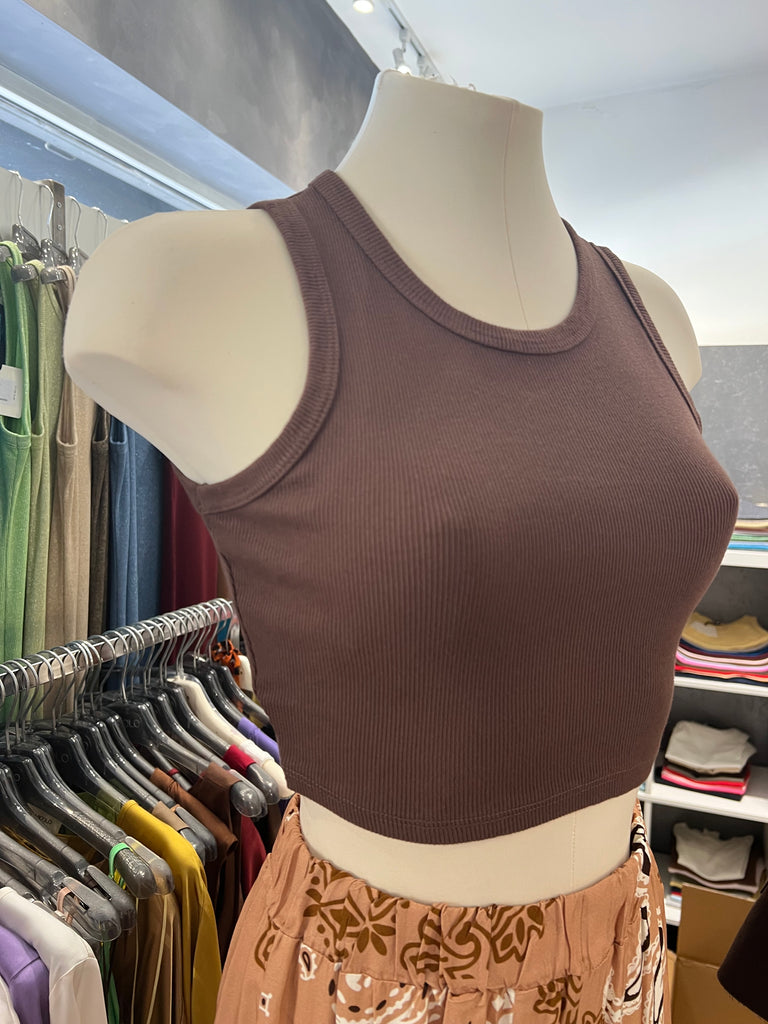 🚨HaveOne•Top canotta crop a costine FIF•Più colori