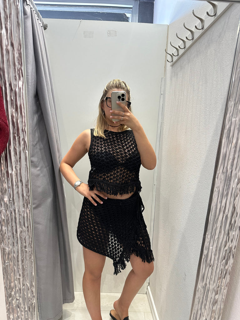 MSS💥HaveOne•Canotta top traforato crochet frange•Più colori