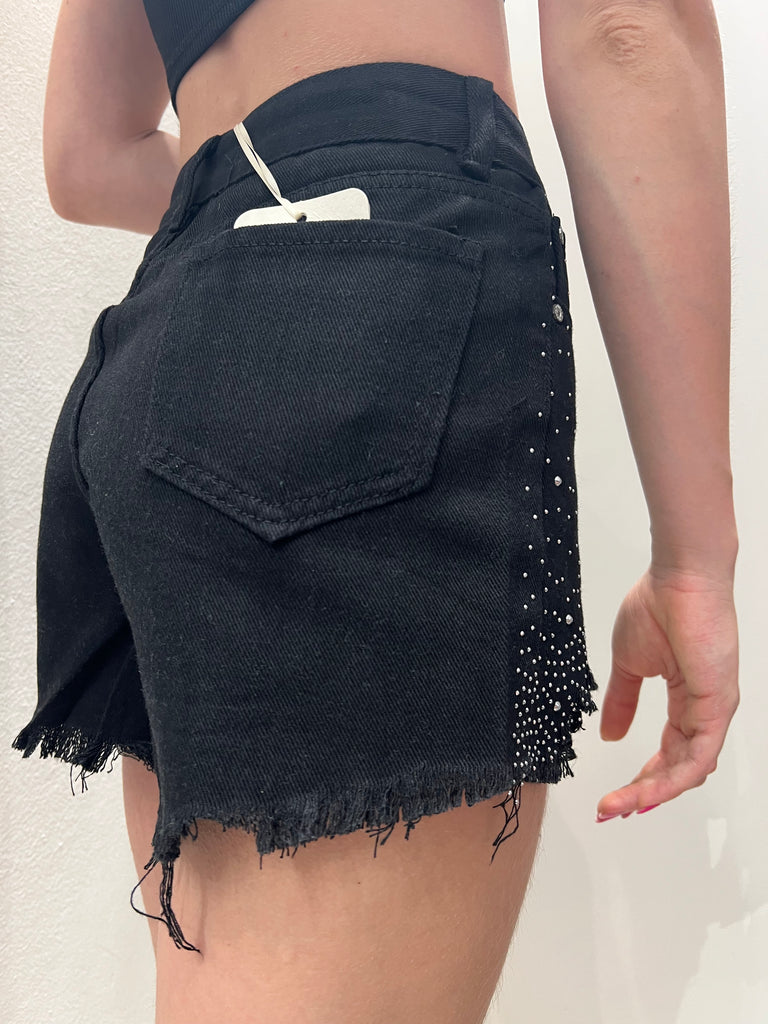 🚨KONTATTO•Shorts strass nero