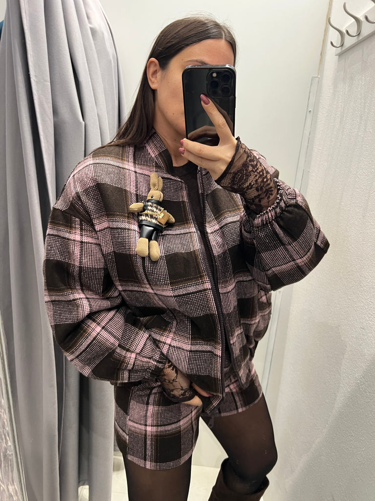 Philia Loft•Bomber check over con accessorio