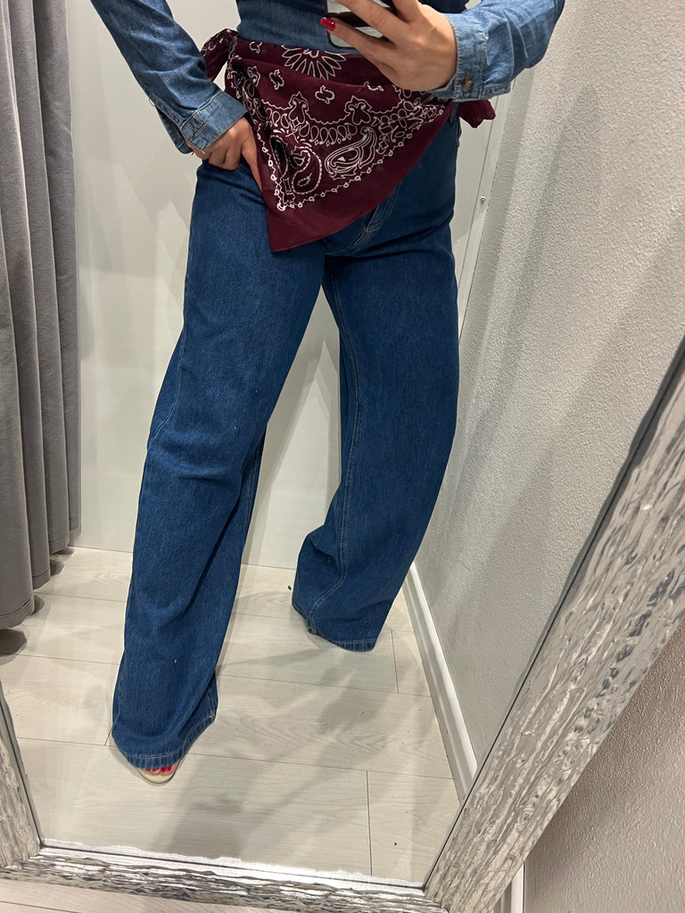 HaveOne•Tuta in jeans doppio tessuto