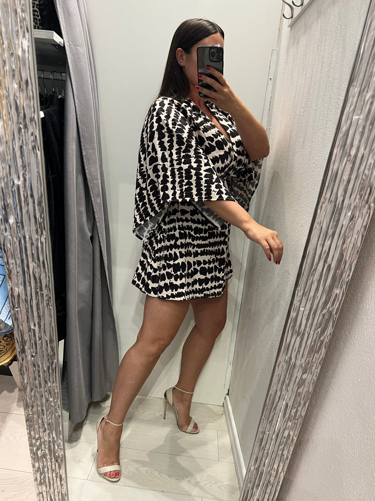 🚨HaveOne•Abitino cut-out stampa simil animalier