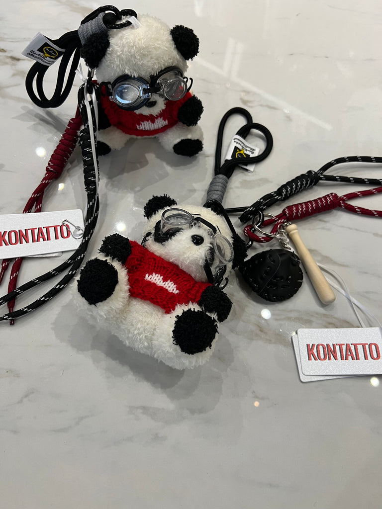 KONTATTO•Accessori per borsa peluche panda rosso