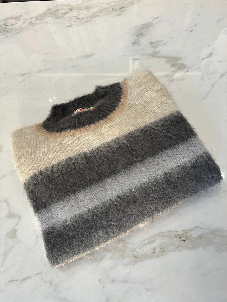 KONTATTO•Maglione a righe misto mohair•Più colori