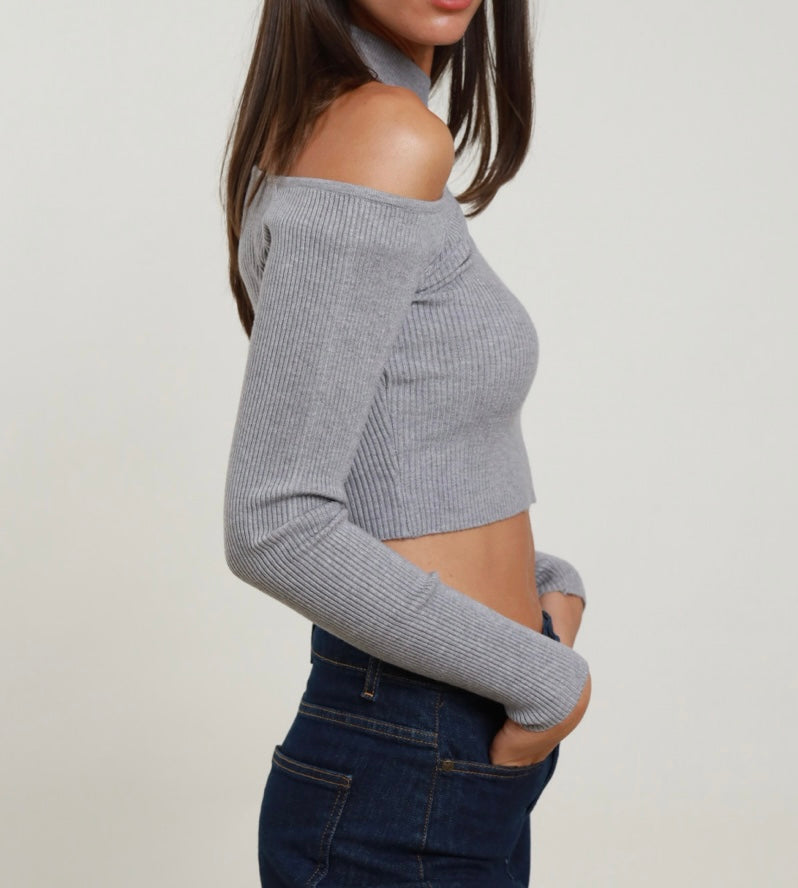 Maglioncino lupetto crop cut-out•Più colori