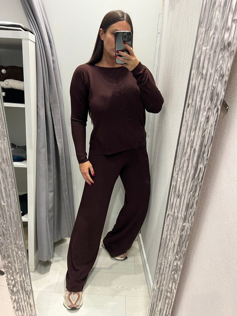 KONTATTO•Pantalone in maglia di viscosa