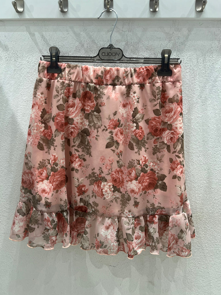 ViCOLO•Gonna floreale base rosa