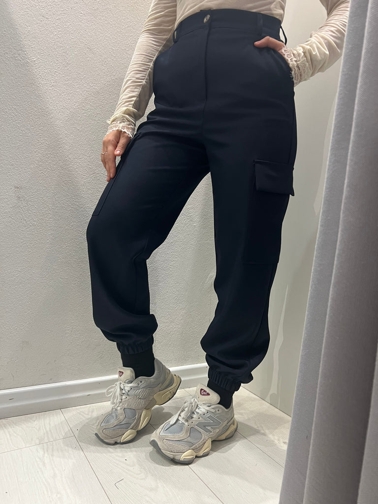ViCOLO•Pantalone jogger cargo blu