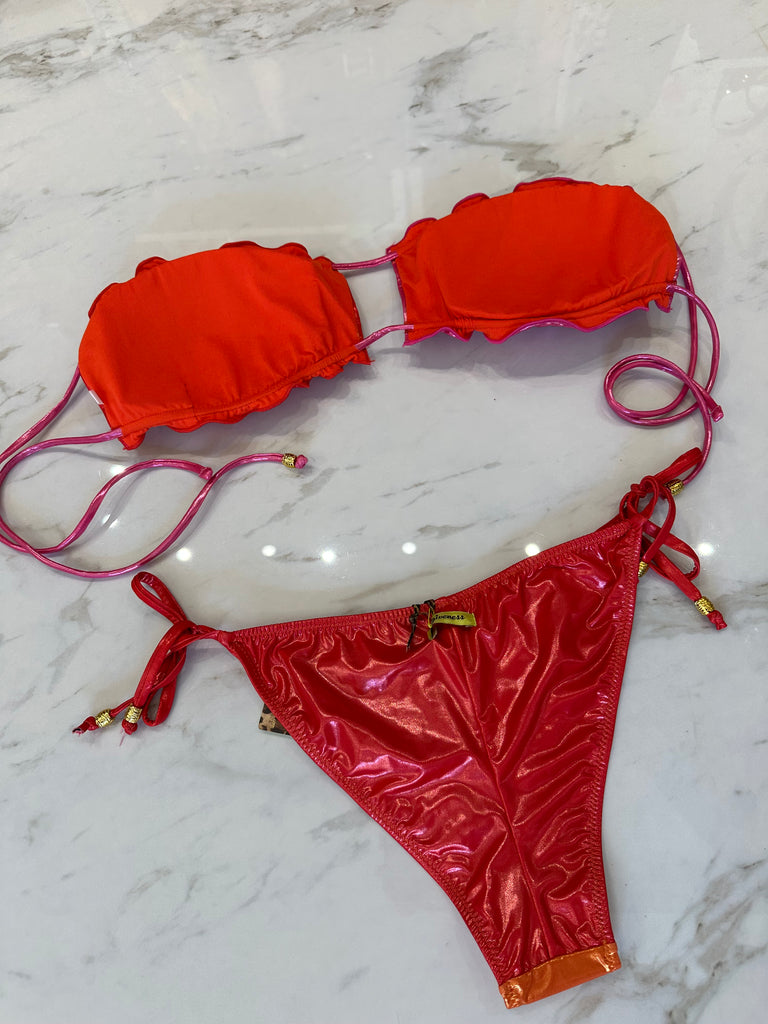 🚨4giveness•Bikini fascia e slip laccetti