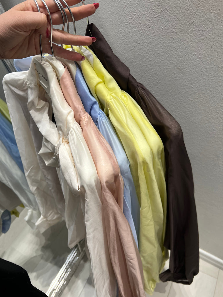 HaveOne•Camicia manica a palloncino e fiocco•Più colori