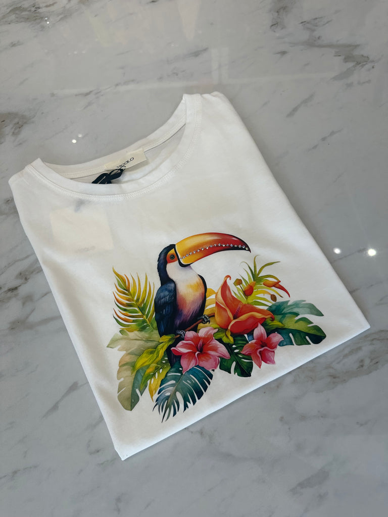 ViCOLO•T-Shirt regular tucano strass