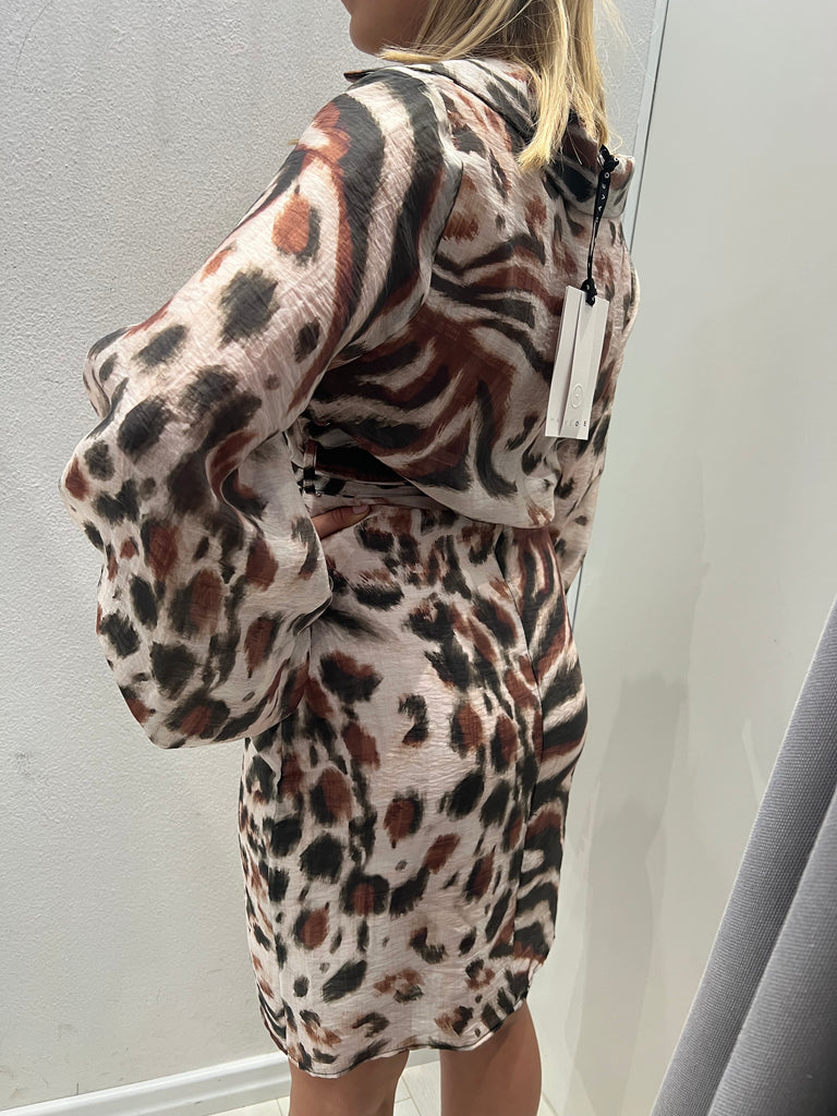 MSS💥HaveOne•Abitino scollo incrociato stampa animalier