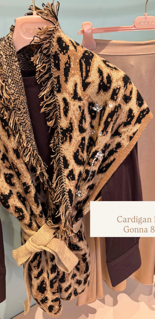 HaveOne•Cardigan maculato strass