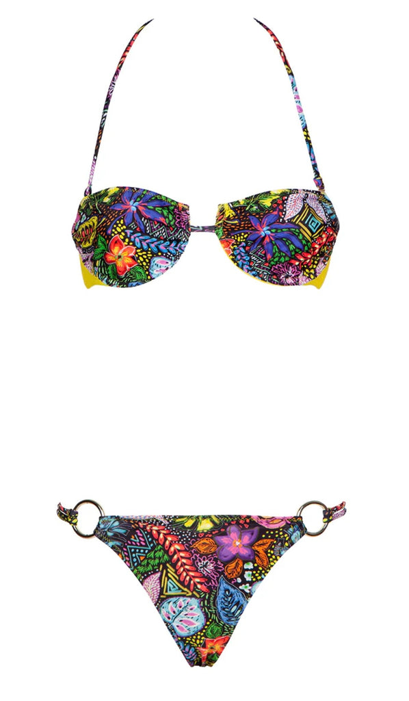 🚨4giveness-Bikini glitter balconcino e slip anelli
