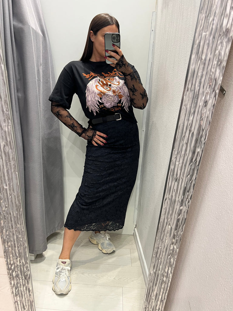 Souvenir•T-shirt Rebel Rock nera
