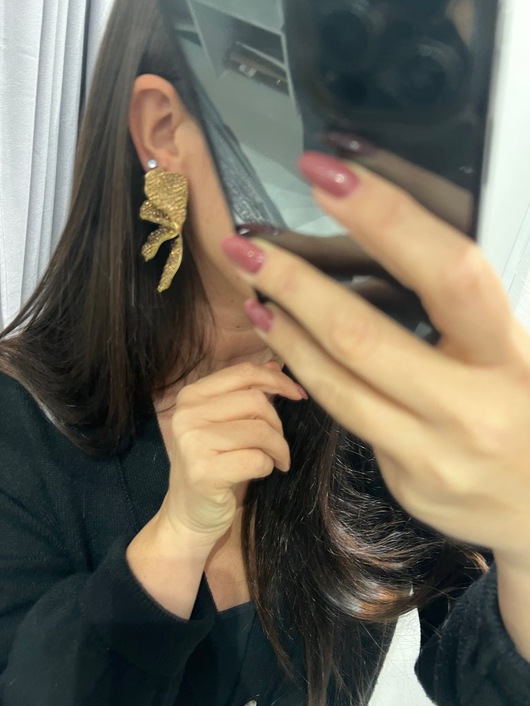 Susy Mix•Coppia di orecchini strass ocra