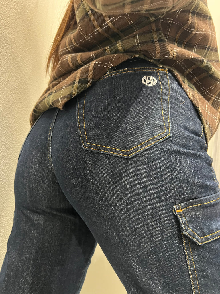 🚨HaveOne•Jeans cargo blu