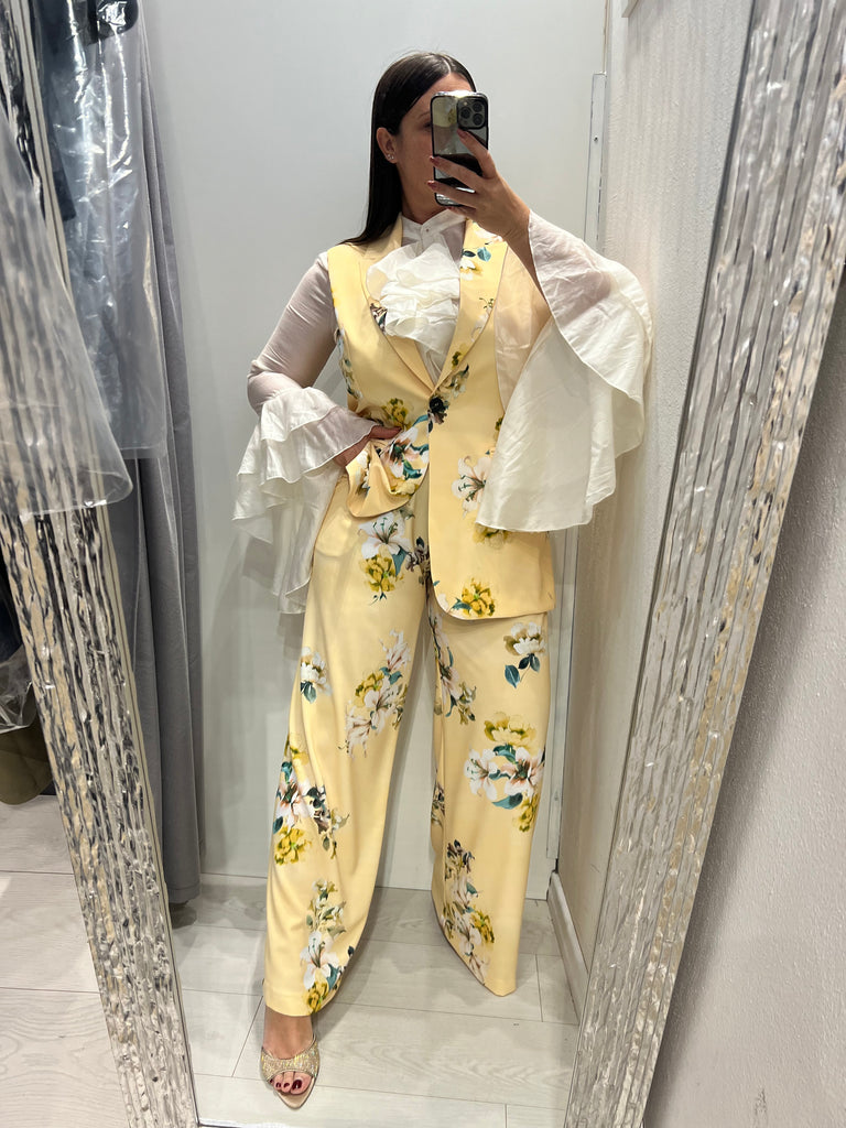 ViCOLO•Pantalone floreale giallo