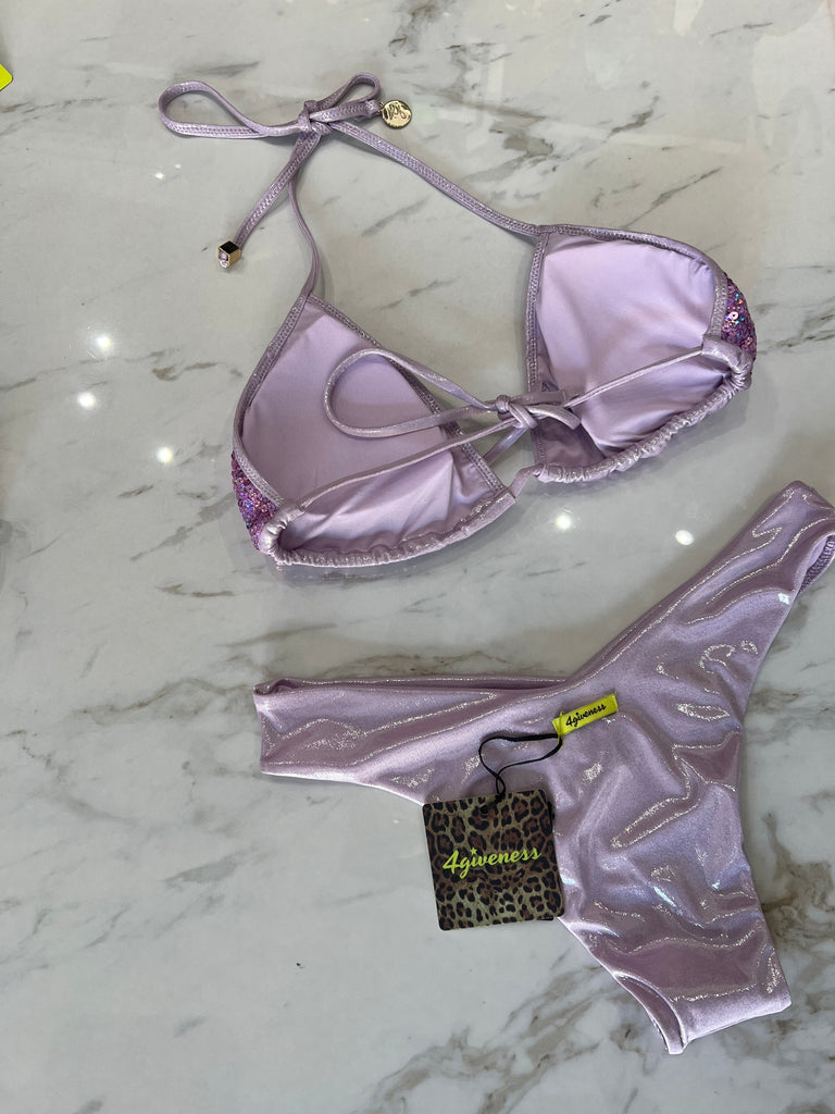 🚨4giveness-Bikini triangolo e slip V Pretty paillettes