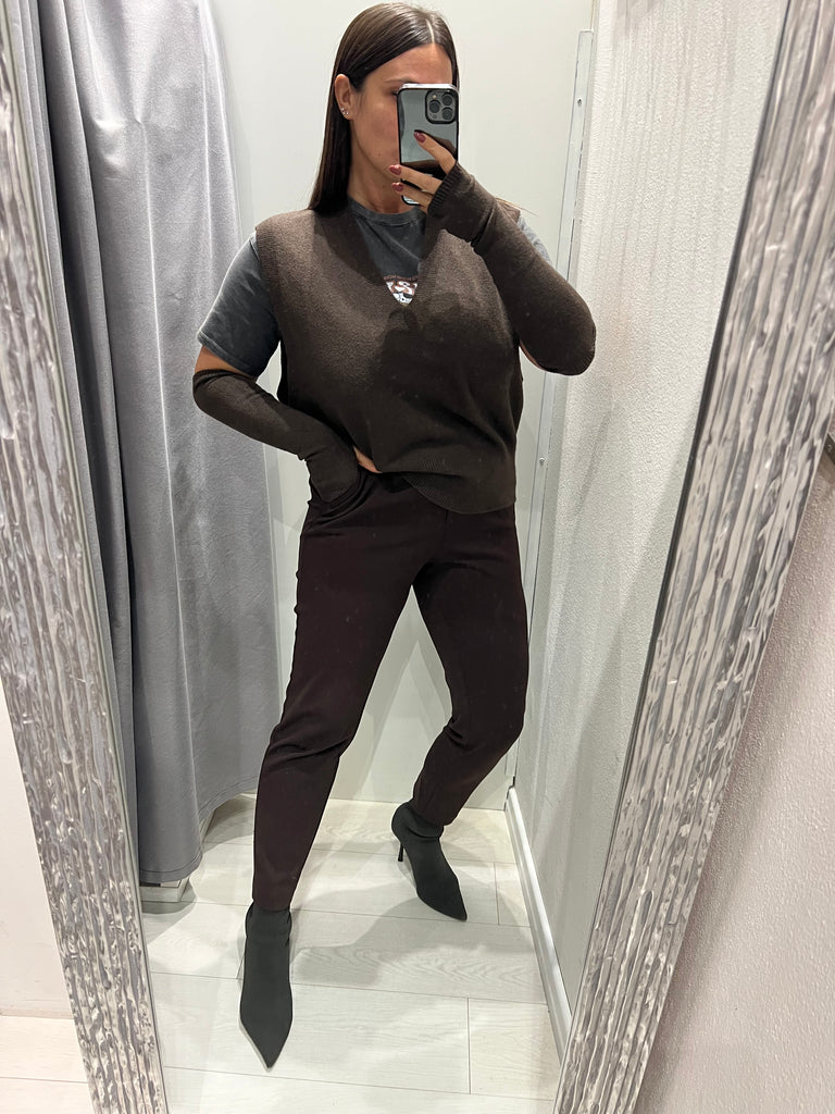 BLK30 HaveOne•Gilet scollo V con manicotti•Più colori