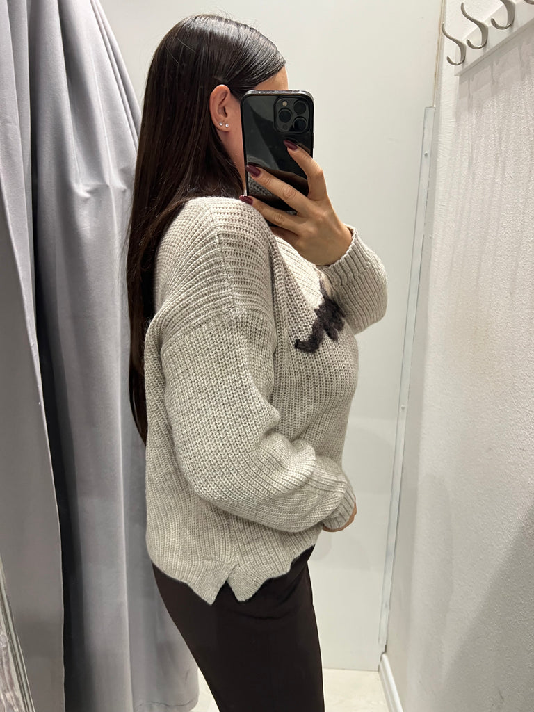 LUMINA•Maglione casciá scritta Cocoon