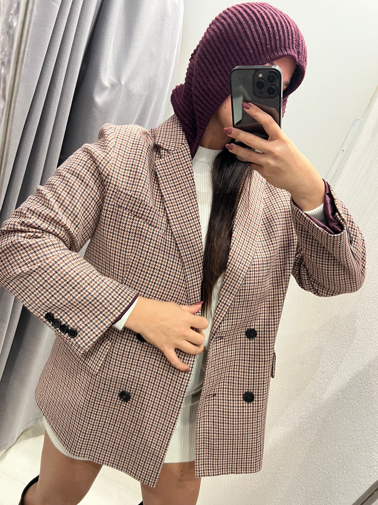 ViCOLO•Giacca cappottino pdp bordeaux/zucca cappuccio bordeaux