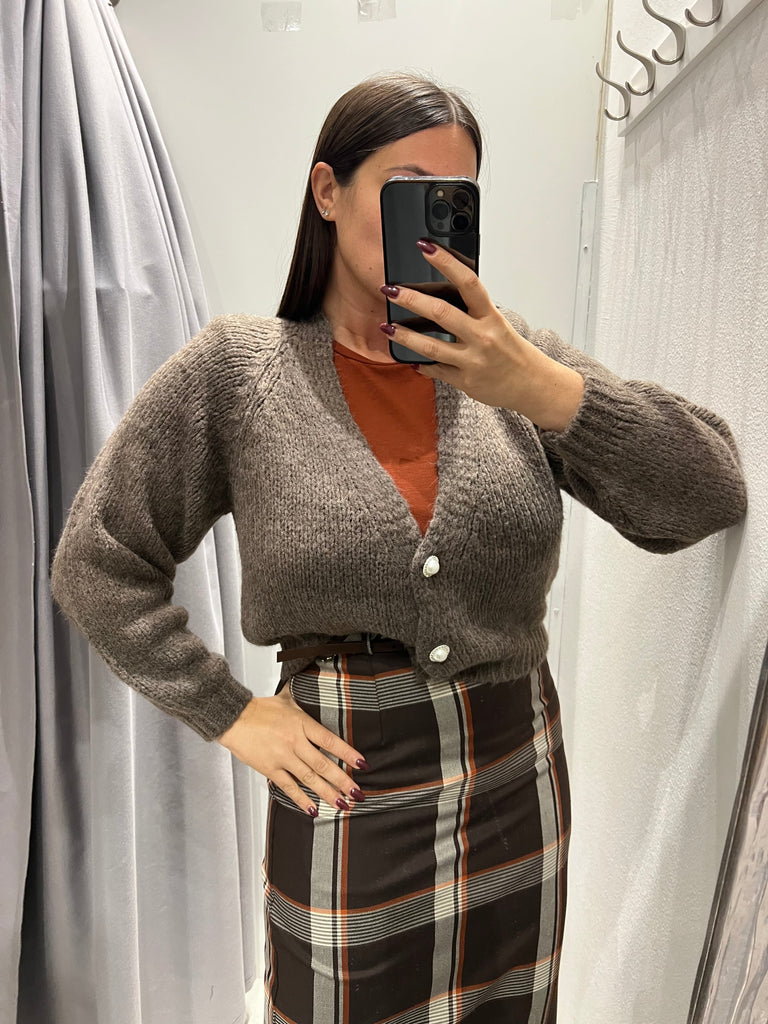 BLK30 HaveOne•Cardigan con bottoni gioiello perle+strass•Più colori