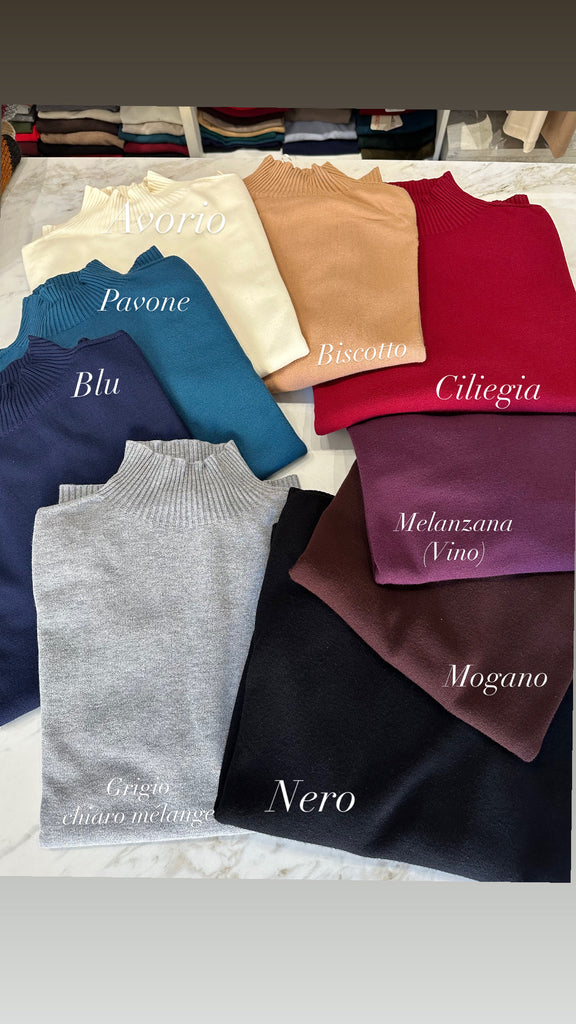 KONTATTO•Lupetto over Tender stondato estremità costine•Più colori