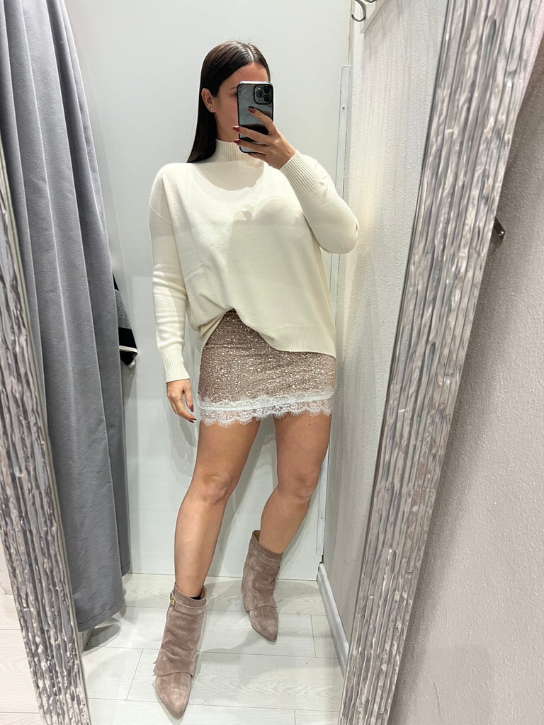 KONTATTO•Lupetto over Tender stondato estremità costine•Più colori