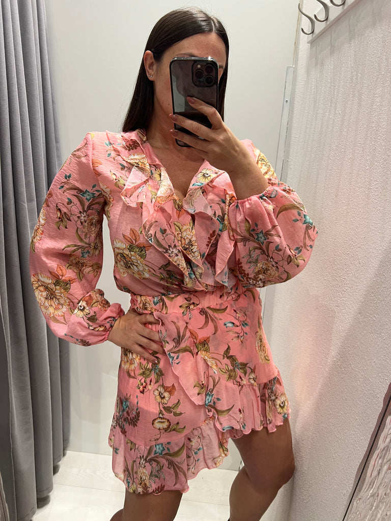 ViCOLO•Camicia volant floreale lyocell