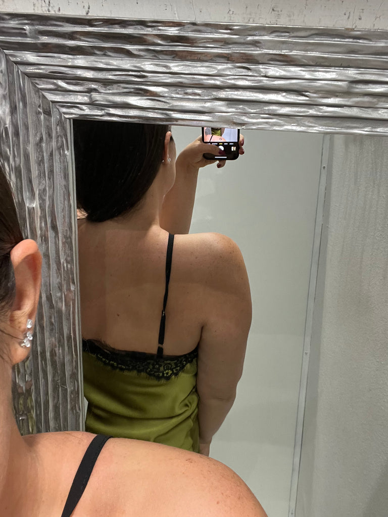 HaveOne•Abitino lingerie asimmetrico olio pizzo