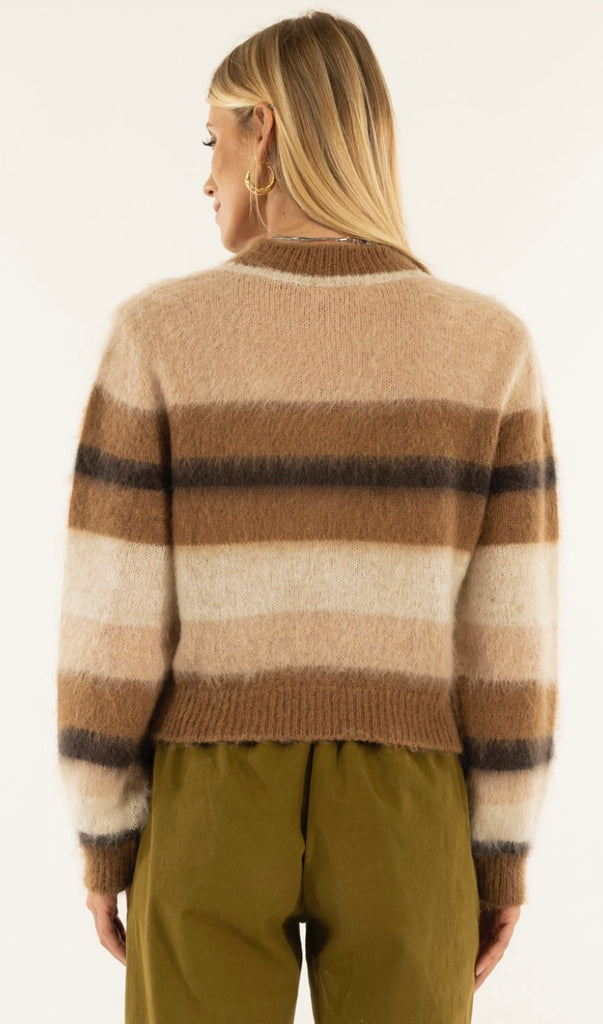 KONTATTO•Maglione a righe misto mohair•Più colori