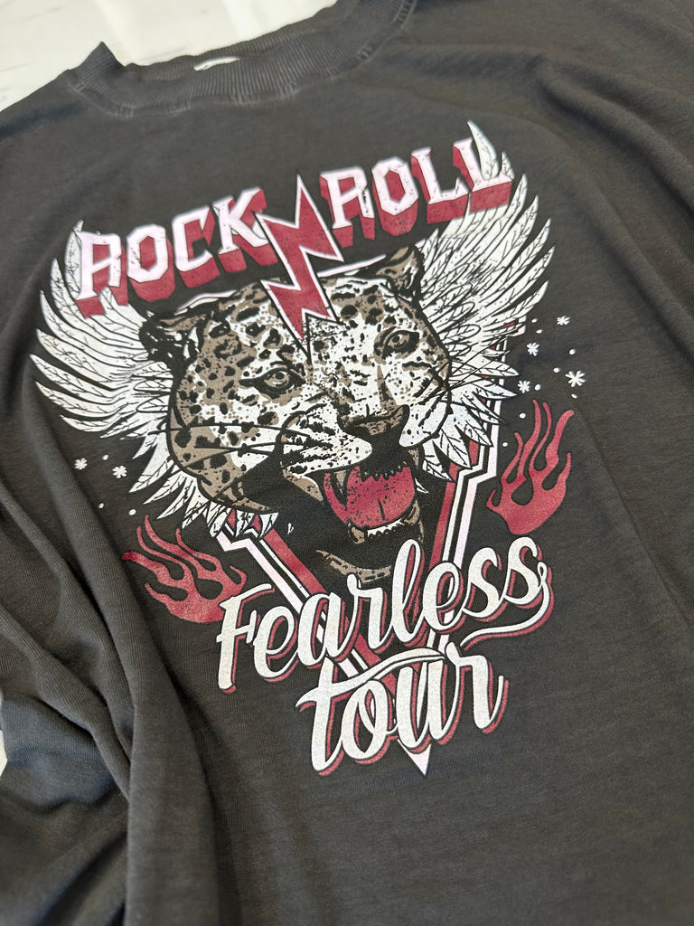 HaveOne•T-shirt rock & roll grigio nero