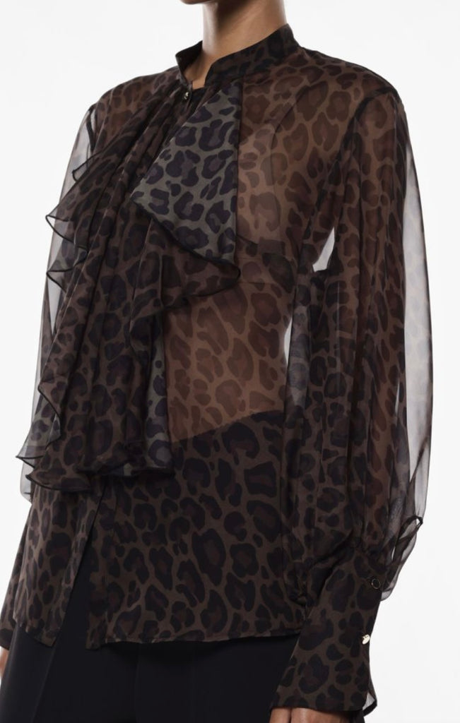 IMPERIAL•Camicia maculata velata volant