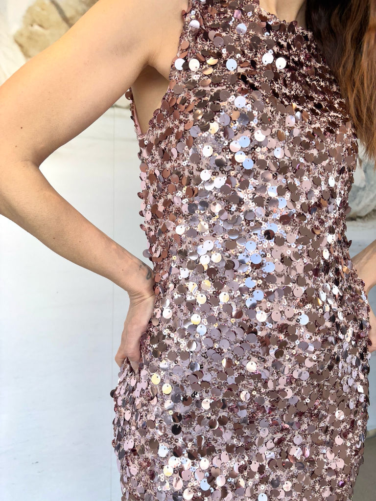 IMPERIAL•Abitino paillettes quarzo rosa