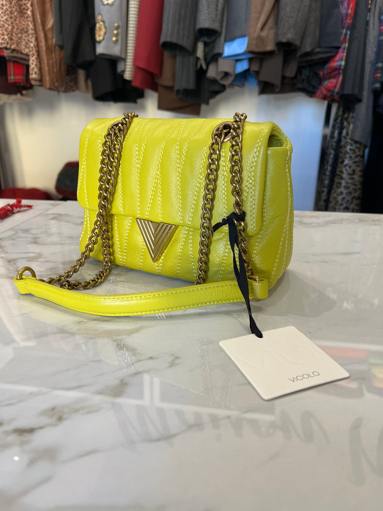 ViCOLO•Borsa Belleville small vera pelle metalleria oro•Più colori