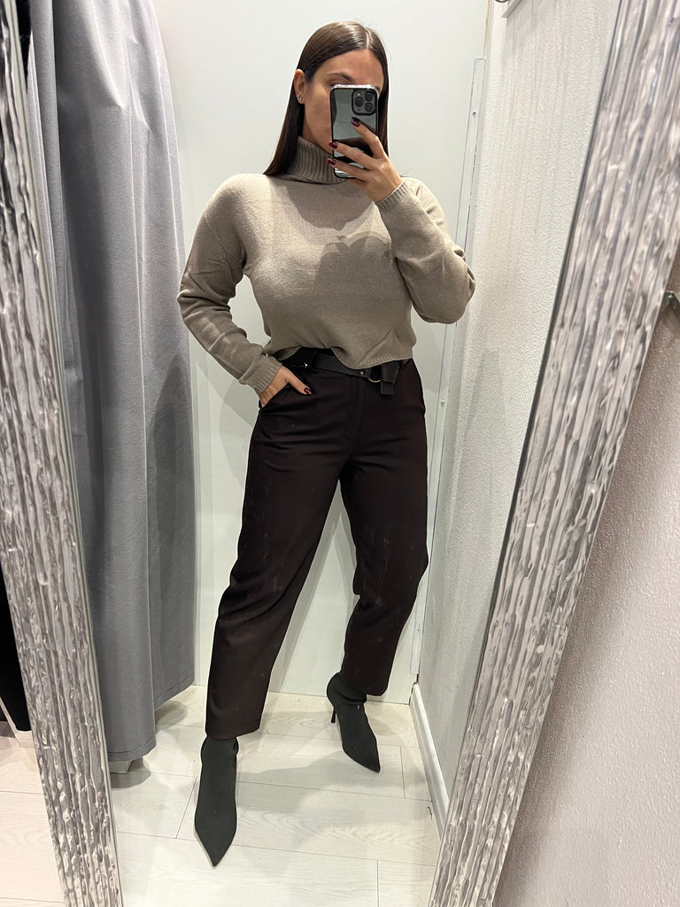 HaveOne•Pantalone moro elastico dietro