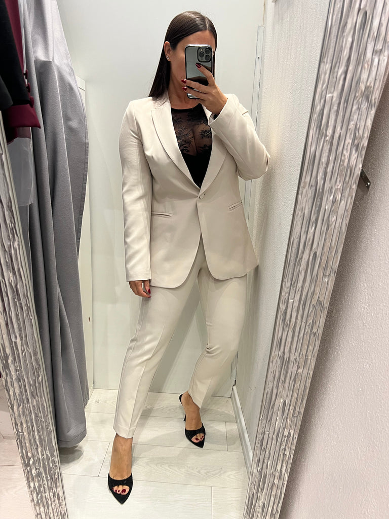 KONTATTO•Pantalone sigaretta crema