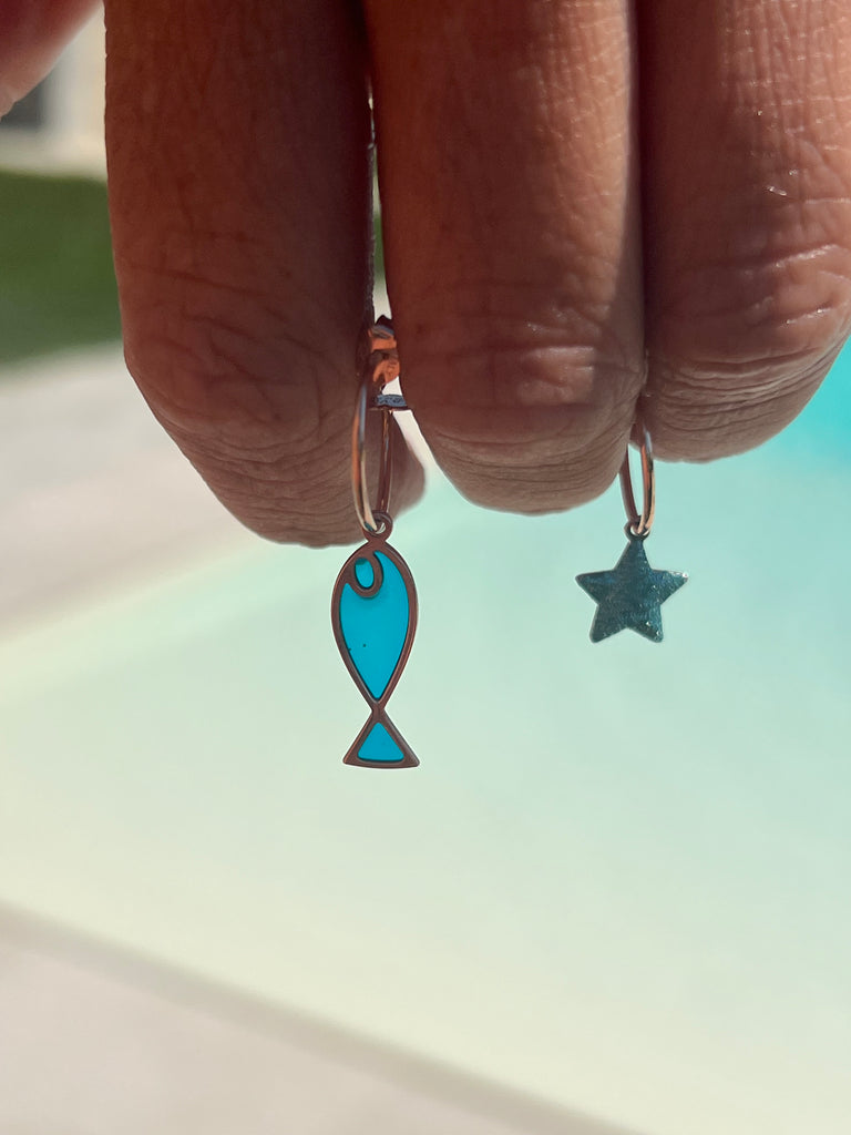 La Vie•Orecchino singolo ad anello con charm•Scegli il tuo