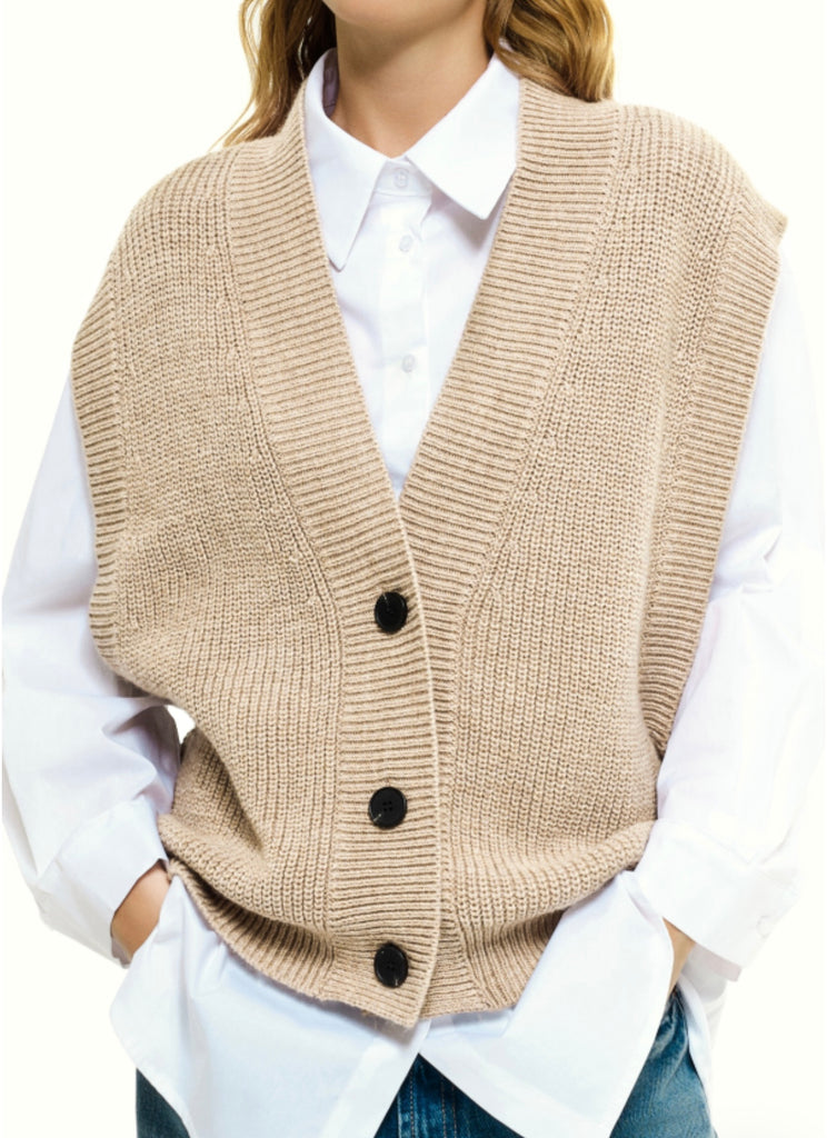 LUMINA•Gilet in maglia bottoni neri•Più colori