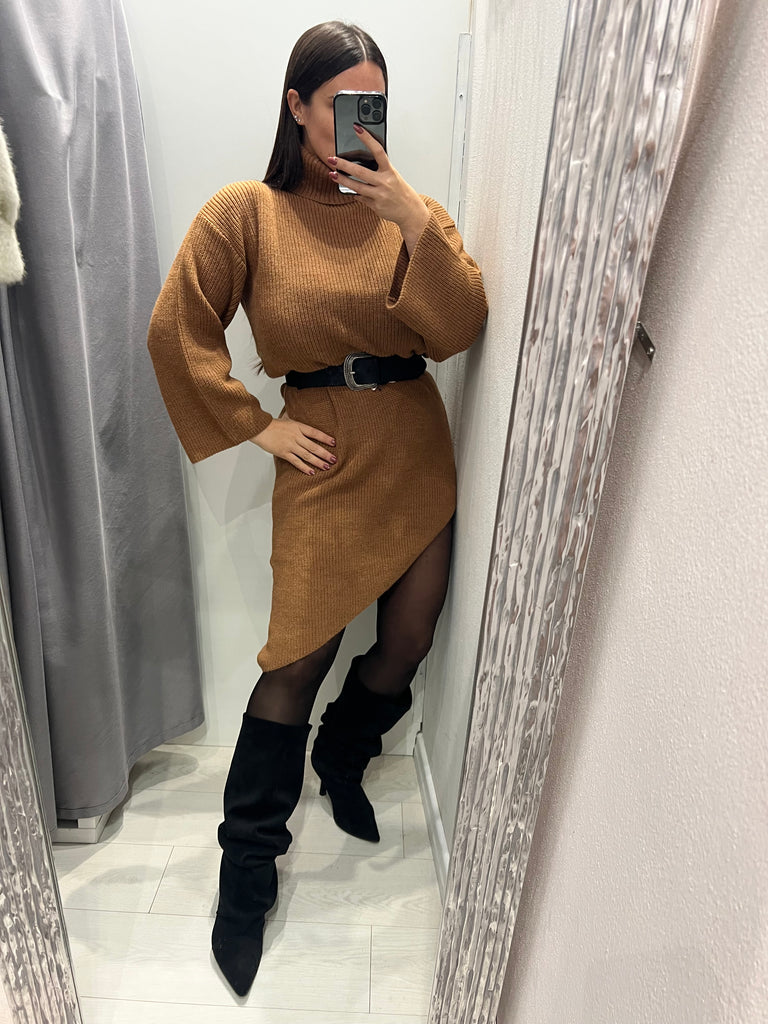 KONTATTO•Abito dolcevita finale obliquo•Più colori