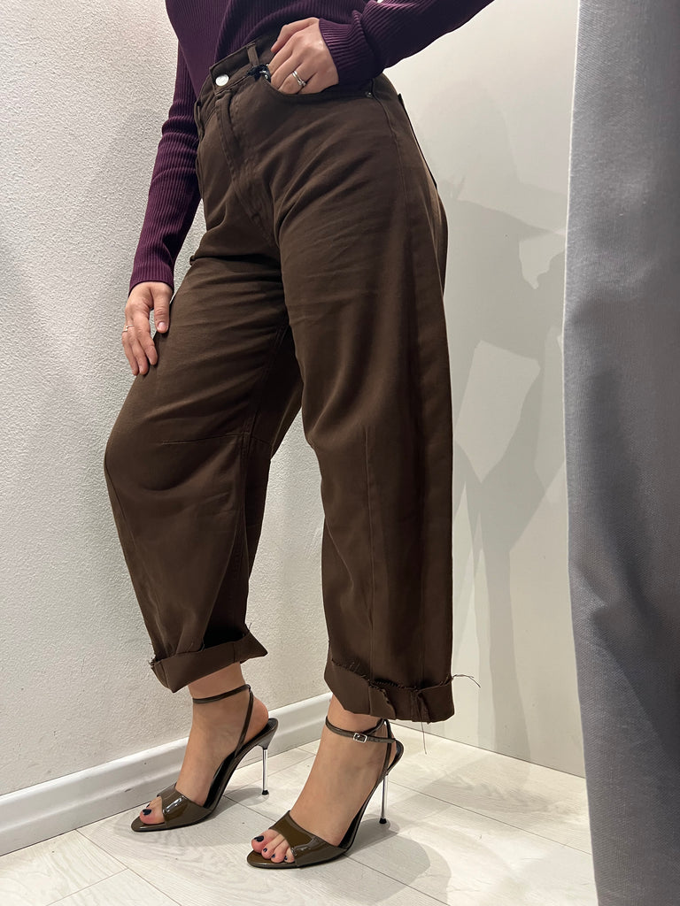 HaveOne•Jeans pantalone Barbara cioccolato