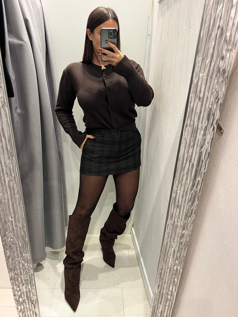 Philia Loft•Cardigan manica campana bottone gioiello•Più colori