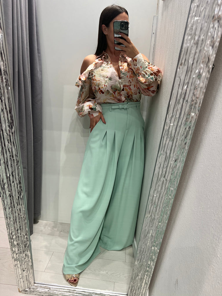 MSS💥ViCOLO•Camicia spalle scoperte fantasia floreale