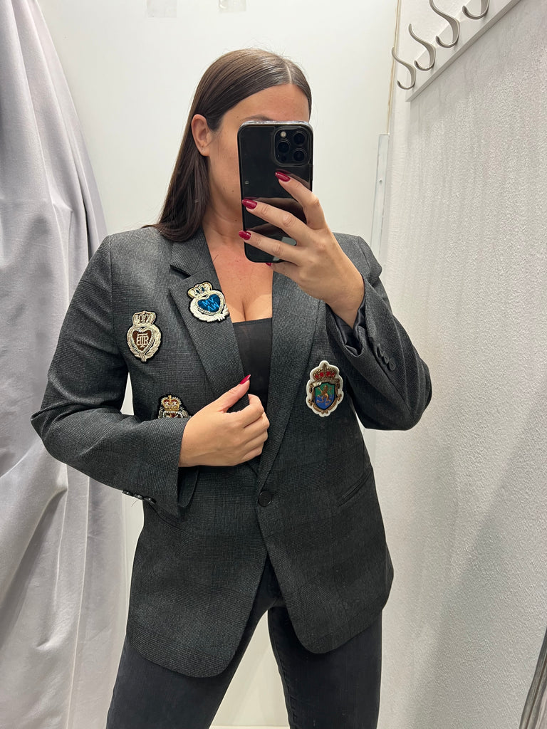 ViCOLO•Giacca over patch strass