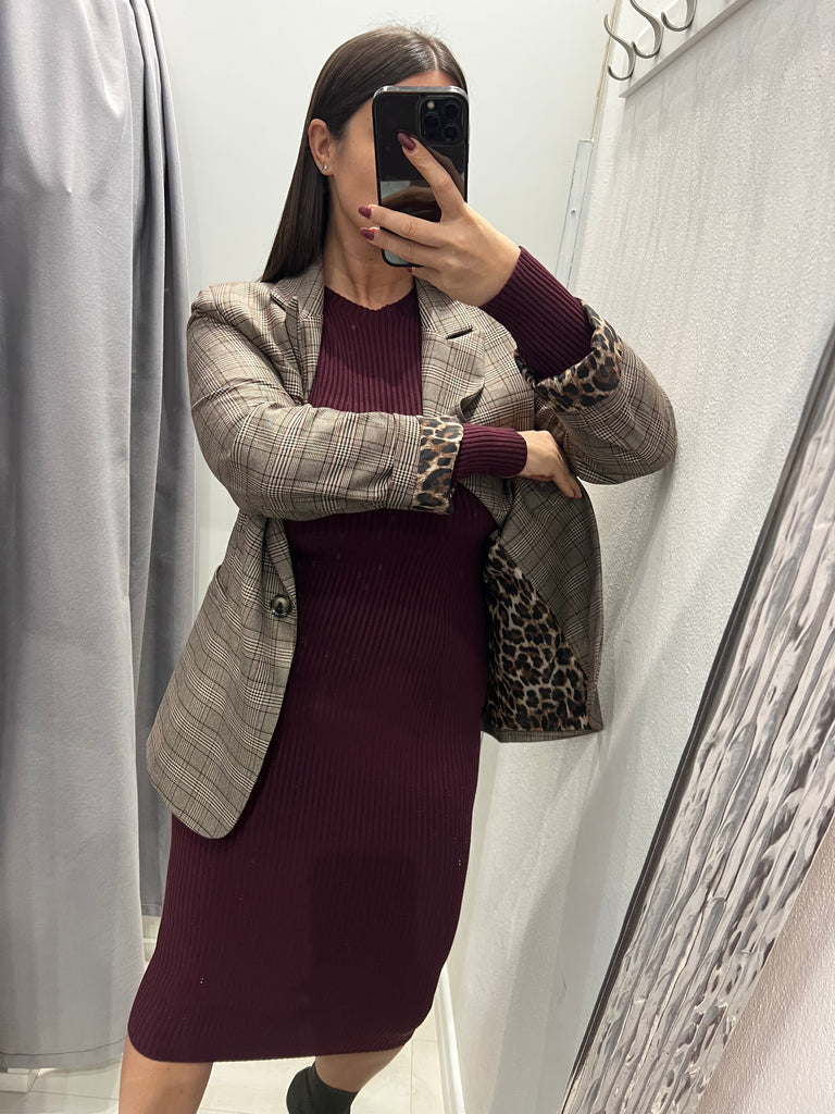 HaveOne•Giacca principe di Galles interno maculato