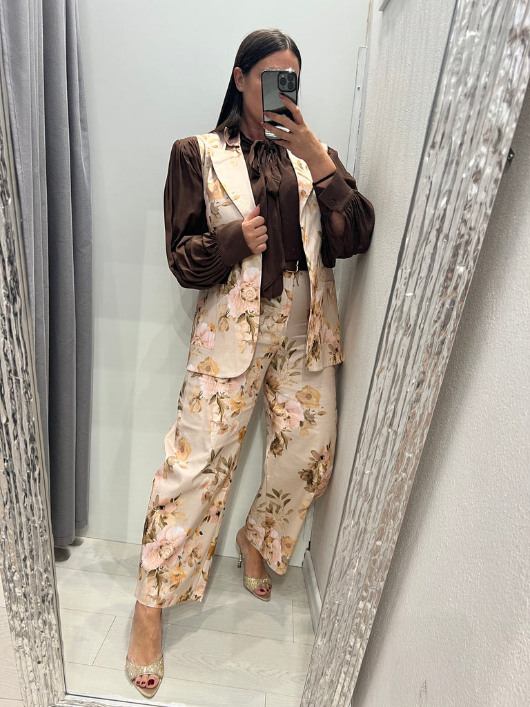 ViCOLO•Pantalone floreale in cotone