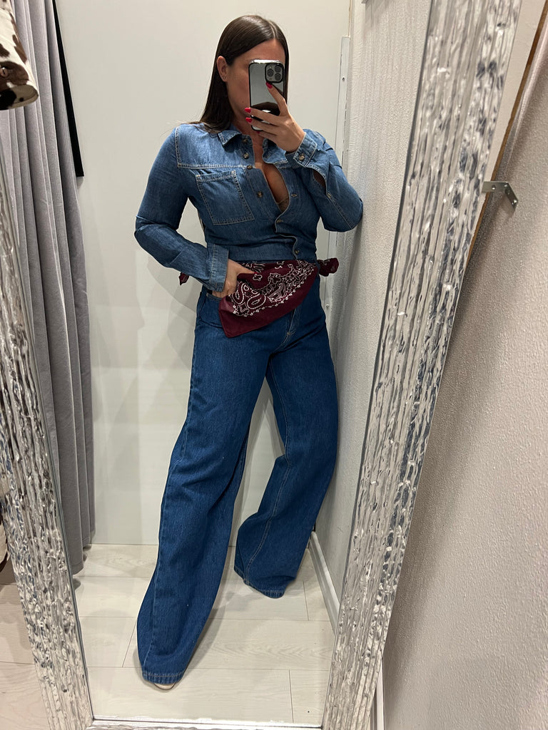 HaveOne•Tuta in jeans doppio tessuto