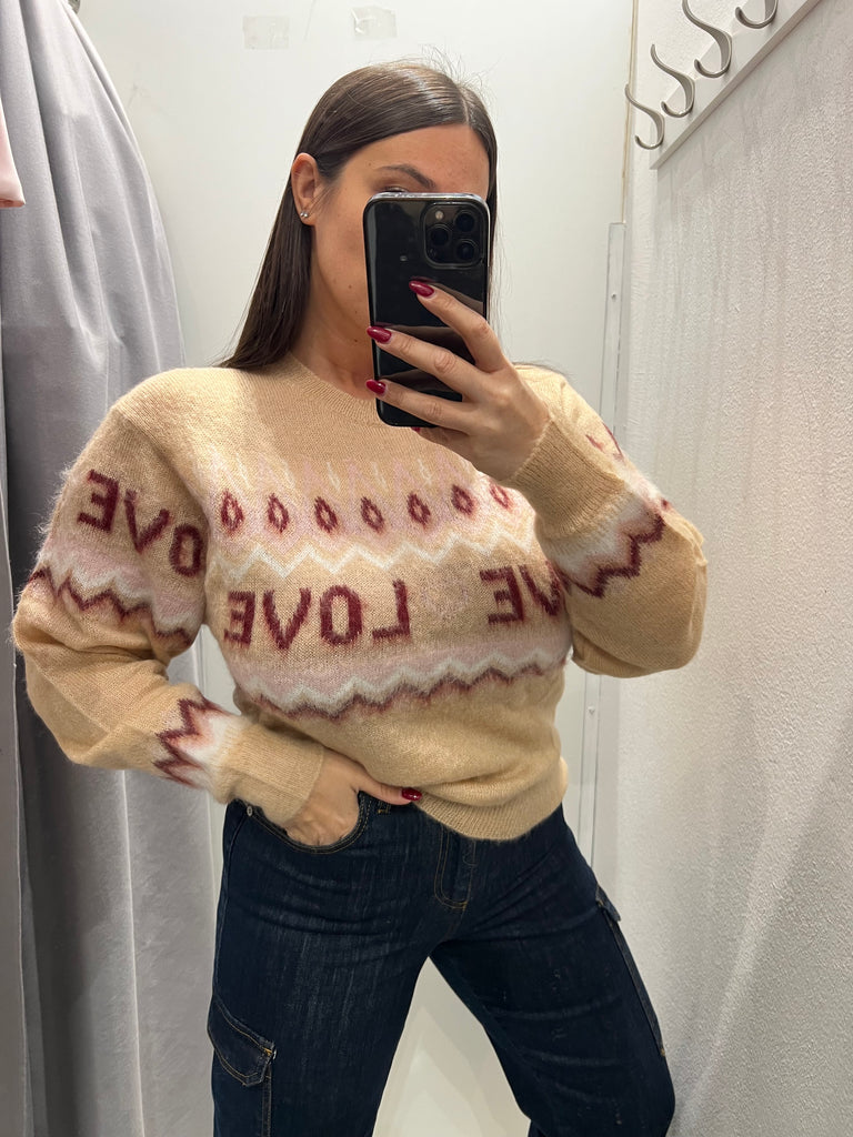 🚨KONTATTO•Maglione scritta LOVE•Più colori