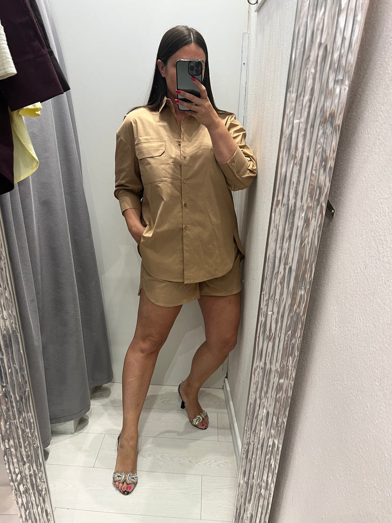 MSS💥ViCOLO•Camicia over in cotone•Cammello